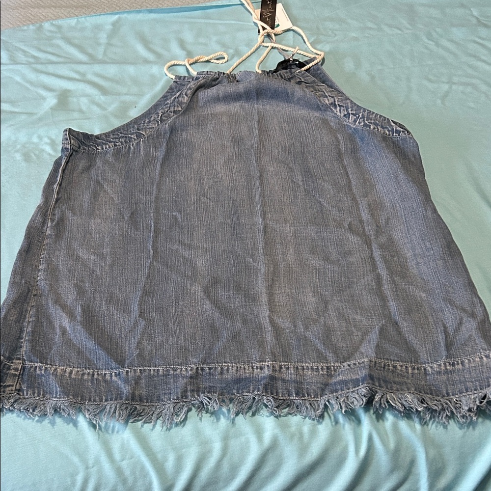 Velvet Heart Denim Blue Tank Top